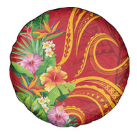 Polynesian Tribal Flower Tattoo Spare Tire Cover Special Vermilion Vibe