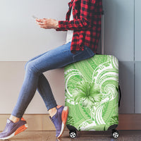 Polynesian Hibiscus Flower Tribal Luggage Cover Lime Green Color LT9 - Polynesian Pride