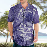 Polynesian Hibiscus Flower Tribal Hawaiian Shirt Violet Color LT9 - Polynesian Pride