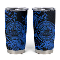 Blue Polynesian Tahiti Island Tumbler Cup The Wave of Water