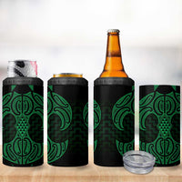 Kakariki Maori Ta Moko Poutama Art 4 in 1 Can Cooler Tumbler