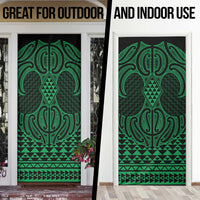 Kakariki Maori Ta Moko Poutama Art Door Cover - Polynesian Pride
