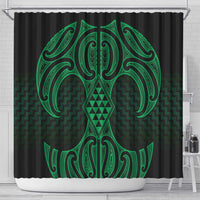 Kakariki Maori Ta Moko Poutama Art Shower Curtain