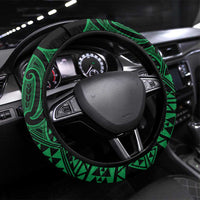 Kakariki Maori Ta Moko Poutama Art Steering Wheel Cover