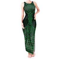 Kakariki Maori Ta Moko Poutama Art Tank Maxi Dress