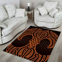 Karaka Maori Ta Moko Poutama Art Area Rug