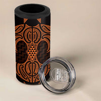 Karaka Maori Ta Moko Poutama Art 4 in 1 Can Cooler Tumbler