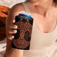 Karaka Maori Ta Moko Poutama Art 4 in 1 Can Cooler Tumbler