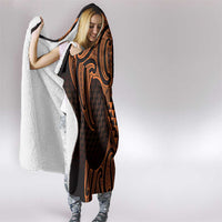 Karaka Maori Ta Moko Poutama Art Hooded Blanket