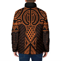 Karaka Maori Ta Moko Poutama Art Padded Jacket - Polynesian Pride