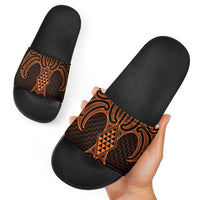 Karaka Maori Ta Moko Poutama Art Slide Sandals - Polynesian Pride