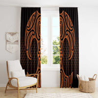 Karaka Maori Ta Moko Poutama Art Window Curtain