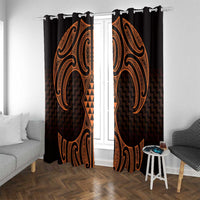 Karaka Maori Ta Moko Poutama Art Window Curtain