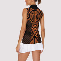 Karaka Maori Ta Moko Poutama Art Women Sleeveless Polo Shirt