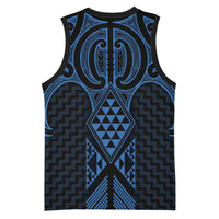 Kikorangi Maori Ta Moko Poutama Art Basketball Jersey - Polynesian Pride