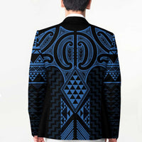 Kikorangi Maori Ta Moko Poutama Art Blazer - Polynesian Pride
