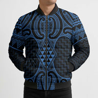 Kikorangi Maori Ta Moko Poutama Art Bomber Puffer Jacket - Polynesian Pride
