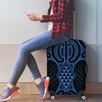 Kikorangi Maori Ta Moko Poutama Art Luggage Cover LT9 - Polynesian Pride