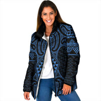 Kikorangi Maori Ta Moko Poutama Art Padded Jacket - Polynesian Pride