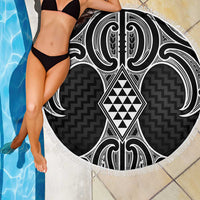 Ma Maori Ta Moko Poutama Art Beach Blanket