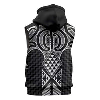 Ma Maori Ta Moko Poutama Art Sleeveless Zip Hoodie - Polynesian Pride
