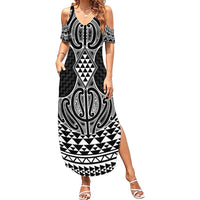 Ma Maori Ta Moko Poutama Art Summer Maxi Dress