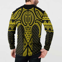 Mahi-dawg Maori Ta Moko Poutama Art Button Sweatshirt