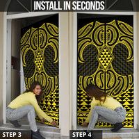 Mahi-dawg Maori Ta Moko Poutama Art Door Cover - Polynesian Pride