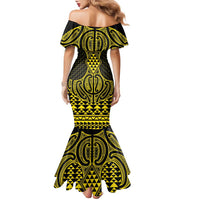Mahi-dawg Maori Ta Moko Poutama Art Family Matching Mermaid Dress and Hawaiian Shirt LT9 - Polynesian Pride