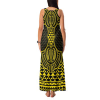 Mahi-dawg Maori Ta Moko Poutama Art Family Matching Tank Maxi Dress and Hawaiian Shirt