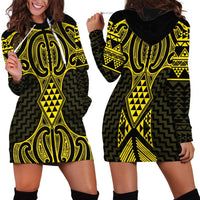 Mahi-dawg Maori Ta Moko Poutama Art Hoodie Dress