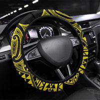 Mahi-dawg Maori Ta Moko Poutama Art Steering Wheel Cover