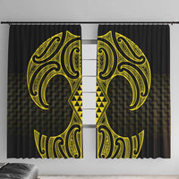 Mahi-dawg Maori Ta Moko Poutama Art Window Curtain
