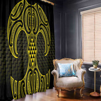 Mahi-dawg Maori Ta Moko Poutama Art Window Curtain
