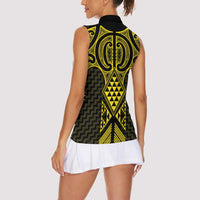 Mahi-dawg Maori Ta Moko Poutama Art Women Sleeveless Polo Shirt