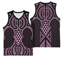 Mawhero Maori Ta Moko Poutama Art Basketball Jersey - Polynesian Pride