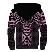 Mawhero Maori Ta Moko Poutama Art Sherpa Hoodie
