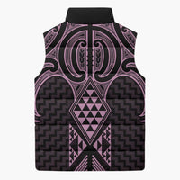 Mawhero Maori Ta Moko Poutama Art Sleeveless Puffer Jacket - Polynesian Pride