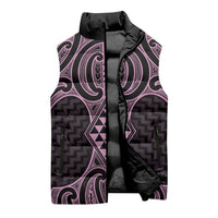 Mawhero Maori Ta Moko Poutama Art Sleeveless Puffer Jacket - Polynesian Pride