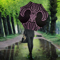 Mawhero Maori Ta Moko Poutama Art Umbrella - Polynesian Pride