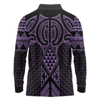 Waiporoporo Maori Ta Moko Poutama Art Long Sleeve Polo Shirt