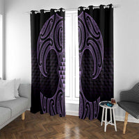 Waiporoporo Maori Ta Moko Poutama Art Window Curtain
