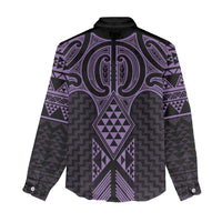 Waiporoporo Maori Ta Moko Poutama Art Women Casual Shirt