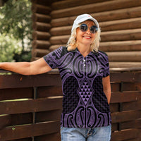 Waiporoporo Maori Ta Moko Poutama Art Women Polo Shirt