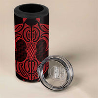 Whero Maori Ta Moko Poutama Art 4 in 1 Can Cooler Tumbler