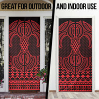Whero Maori Ta Moko Poutama Art Door Cover - Polynesian Pride