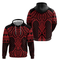 Whero Maori Ta Moko Poutama Art Hoodie