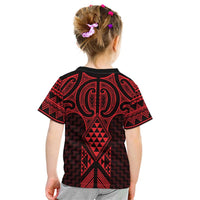 Whero Maori Ta Moko Poutama Art Kid T Shirt