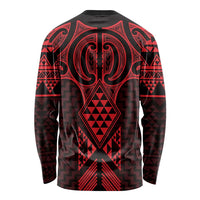 Whero Maori Ta Moko Poutama Art Long Sleeve Shirt