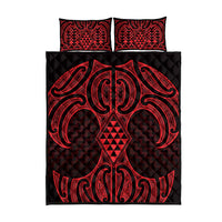 Whero Maori Ta Moko Poutama Art Quilt Bed Set